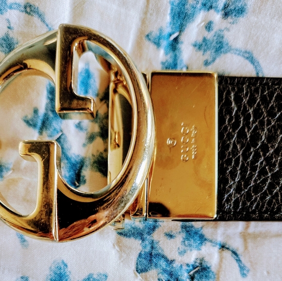 Reversible Gucci belt, red/black Large - Picture 2 of 6